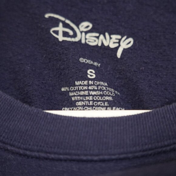 Disney Stitch Navy Blue Embroidered Stitch Sweatshirt S Lilo and Stitch - Picture 4 of 5